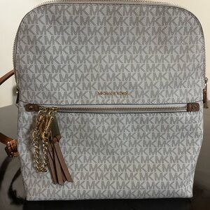 Michael Kors Medium backpack - Vanilla/Camel straps